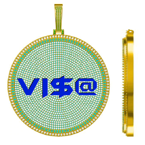 CUSTOM LETTER NECKLACE 3D BIG DISC
