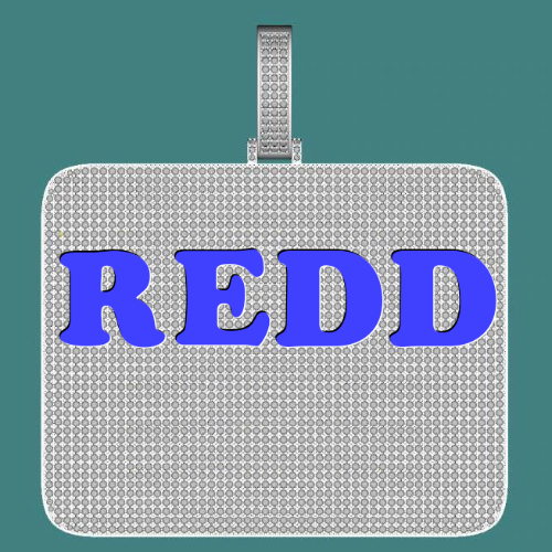 CUSTOM LETTER NECKLACE 3D BIG SQUARE