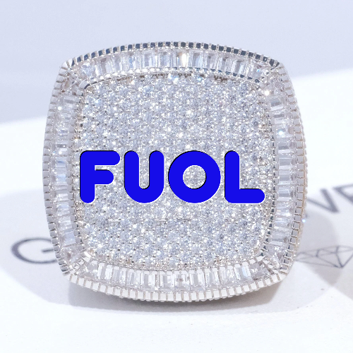 CUSTOM LETTER 3D ICED RING