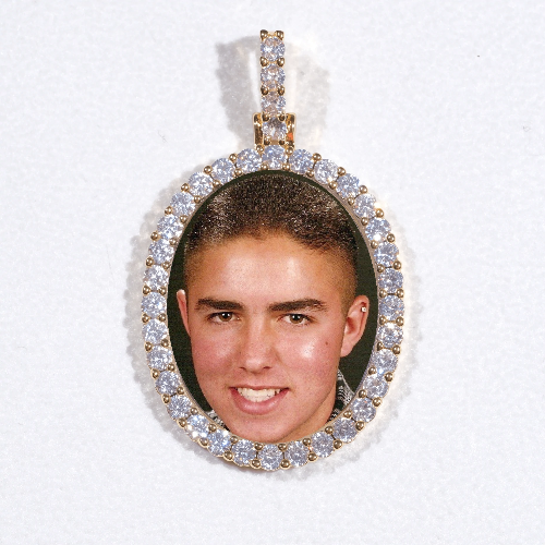 3D Oval Custom Picture Pendant