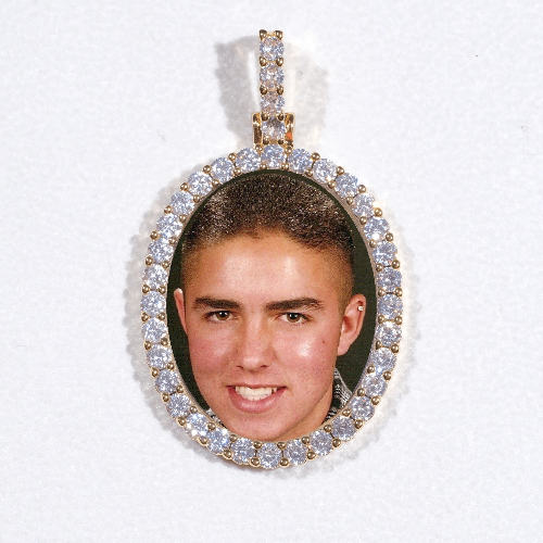 3D Oval Custom Picture Pendant