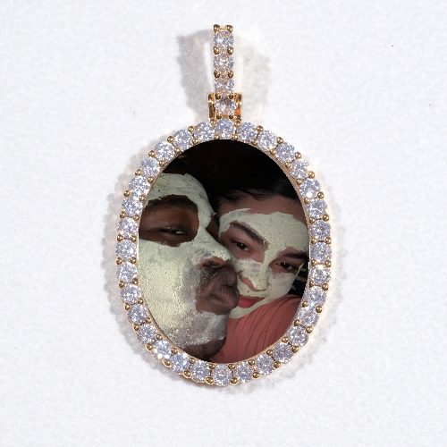 3D Oval Custom Picture Pendant
