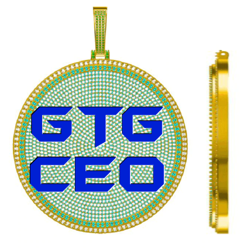 CUSTOM LETTER NECKLACE 3D BIG DISC