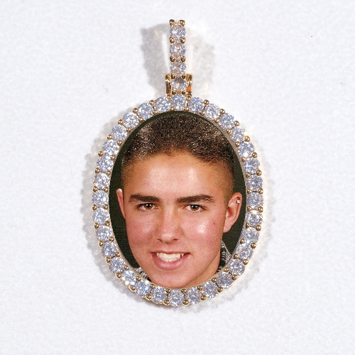 3D Oval Custom Picture Pendant