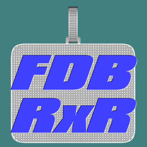 CUSTOM LETTER NECKLACE 3D BIG SQUARE