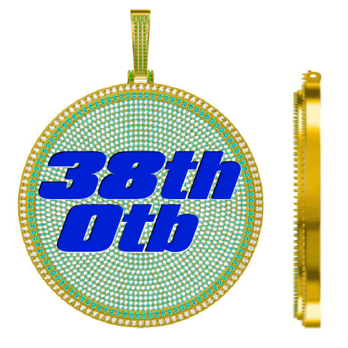 CUSTOM LETTER NECKLACE 3D BIG DISC