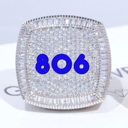 CUSTOM LETTER 3D ICED RING