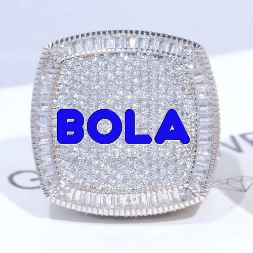 CUSTOM LETTER 3D ICED RING