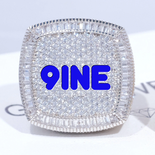 CUSTOM LETTER 3D ICED RING