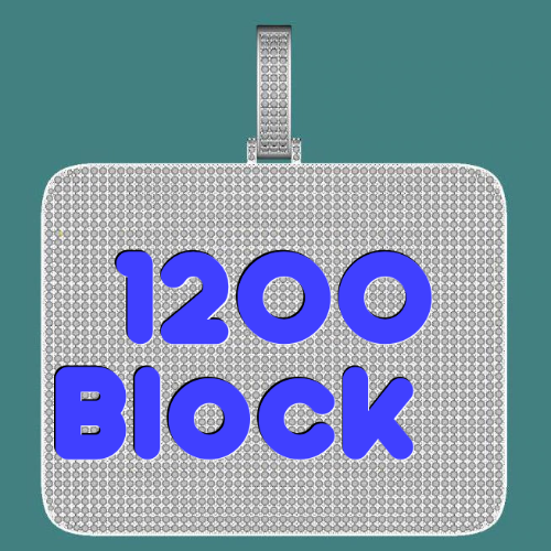 CUSTOM LETTER NECKLACE 3D BIG SQUARE