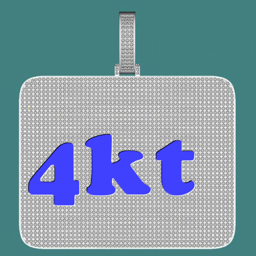 CUSTOM LETTER NECKLACE 3D BIG SQUARE