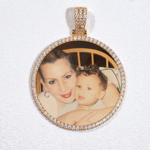 MEDIUM 3D CIRCLE CUSTOM PICTURE PENDANT
