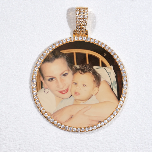 MEDIUM 3D CIRCLE CUSTOM PICTURE PENDANT