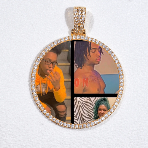 MEDIUM 3D CIRCLE CUSTOM PICTURE PENDANT