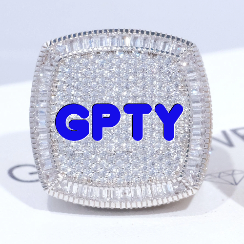 CUSTOM LETTER 3D ICED RING