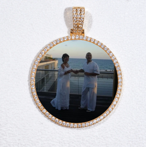 MEDIUM 3D CIRCLE CUSTOM PICTURE PENDANT