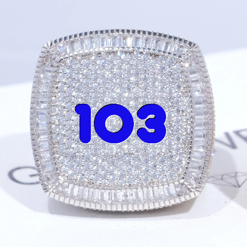 CUSTOM LETTER 3D ICED RING