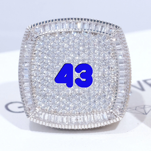 CUSTOM LETTER 3D ICED RING