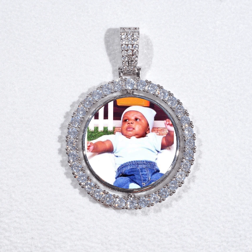 3D Spinning 2-Faced Custom Picture Pendant