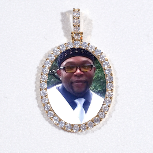 3D Oval Custom Picture Pendant