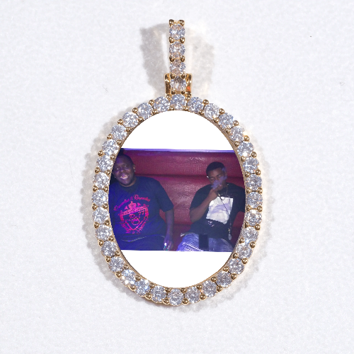 3D Oval Custom Picture Pendant