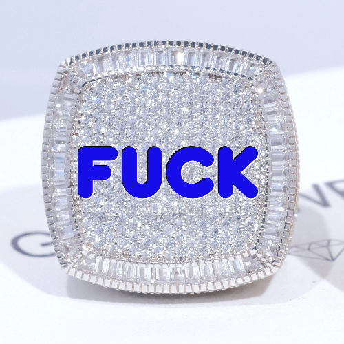 CUSTOM LETTER 3D ICED RING