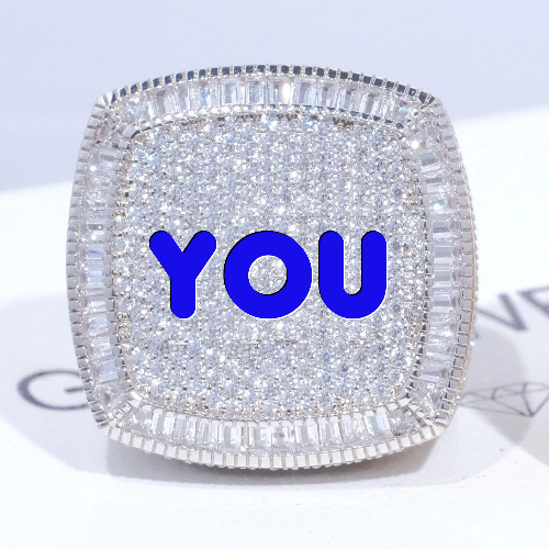 CUSTOM LETTER 3D ICED RING
