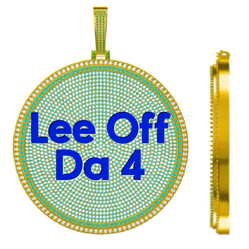 CUSTOM LETTER NECKLACE 3D BIG DISC