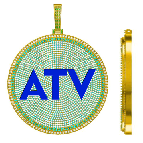 CUSTOM LETTER NECKLACE 3D BIG DISC