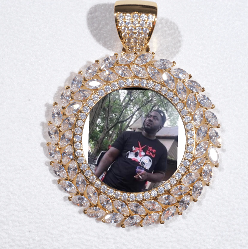 Large 3D Wheat Ear Custom Picture Pendant