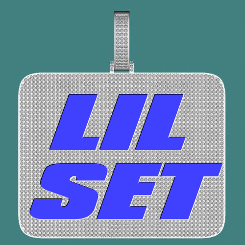 CUSTOM LETTER NECKLACE 3D BIG SQUARE
