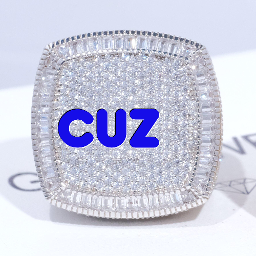 CUSTOM LETTER 3D ICED RING