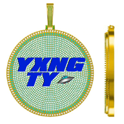 CUSTOM LETTER NECKLACE 3D BIG DISC