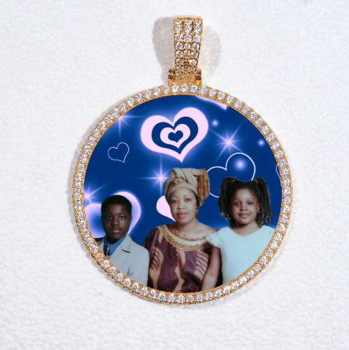 MEDIUM 3D CIRCLE CUSTOM PICTURE PENDANT