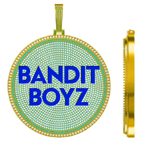 CUSTOM LETTER NECKLACE 3D BIG DISC