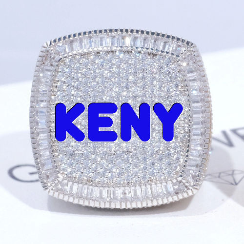 CUSTOM LETTER 3D ICED RING