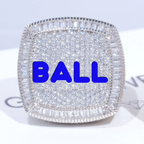 CUSTOM LETTER 3D ICED RING