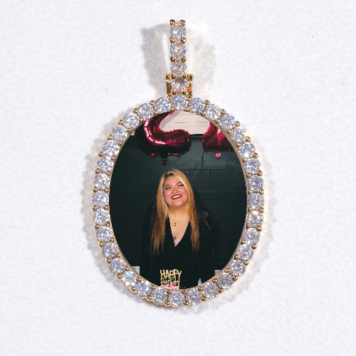 3D Oval Custom Picture Pendant