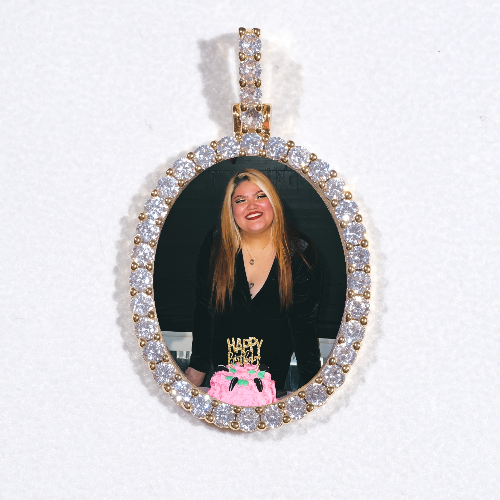3D Oval Custom Picture Pendant
