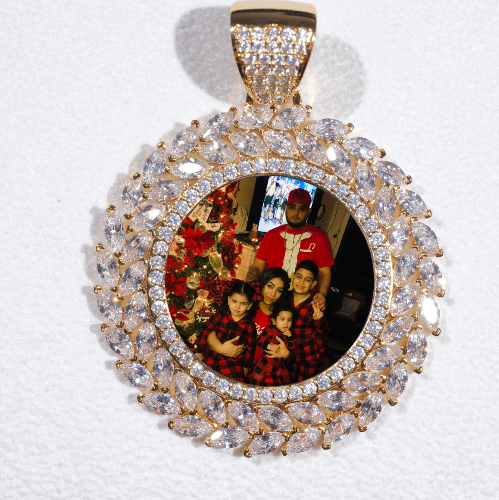 Large 3D Wheat Ear Custom Picture Pendant