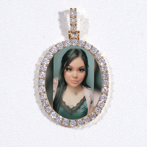 3D Oval Custom Picture Pendant