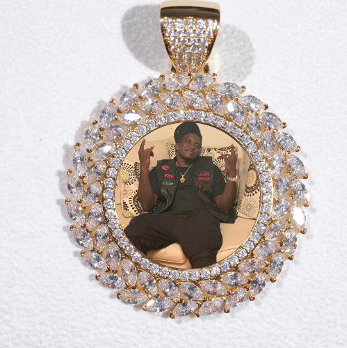 Large 3D Wheat Ear Custom Picture Pendant
