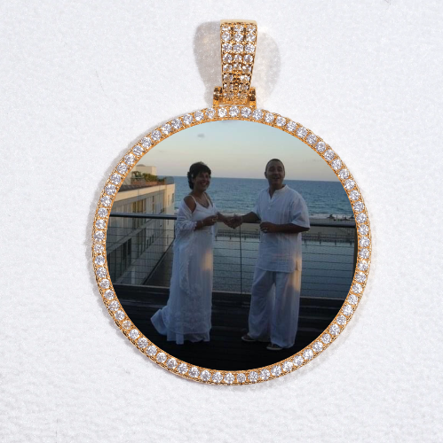 MEDIUM 3D CIRCLE CUSTOM PICTURE PENDANT