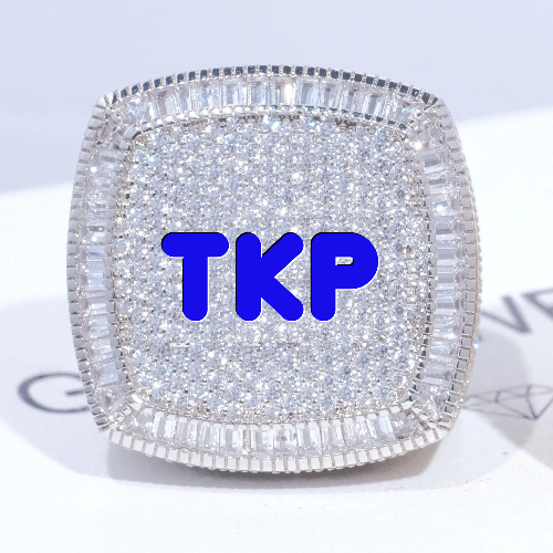 CUSTOM LETTER 3D ICED RING
