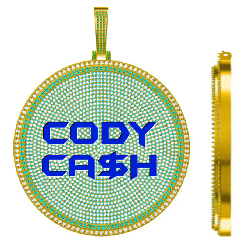 CUSTOM LETTER NECKLACE 3D BIG DISC