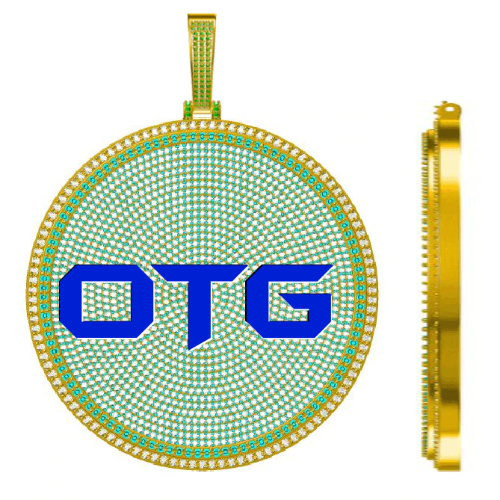 CUSTOM LETTER NECKLACE 3D BIG DISC