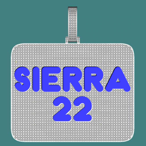 CUSTOM LETTER NECKLACE 3D BIG SQUARE
