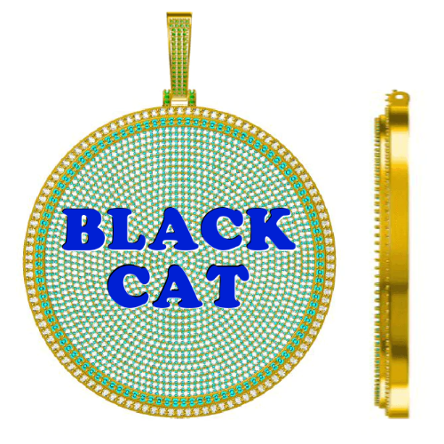 CUSTOM LETTER NECKLACE 3D BIG DISC