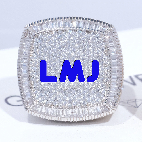 CUSTOM LETTER 3D ICED RING