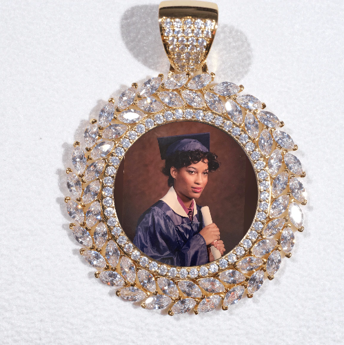 Large 3D Wheat Ear Custom Picture Pendant